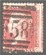 Great Britain Scott 33 Used Plate 198 - LC